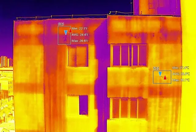 termografia infravermelha termografia com drones Termografia aplicada à inspeção de fachadas infrared thermography