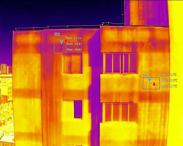 termografia infravermelha 
termografia com drones 
termografia aplicada à inspeção de fachadas 